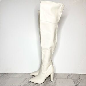 Marc Fisher Garalyn Pointy Toe White Boot 7M